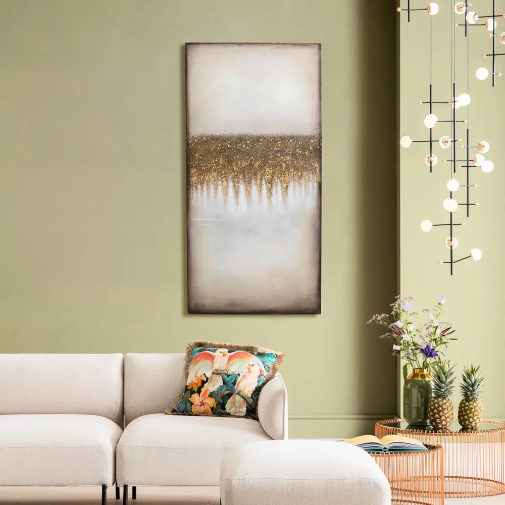 KARE Design Taulut*Abstract Fields Akryylimaalaus, Taulu 100x200cm