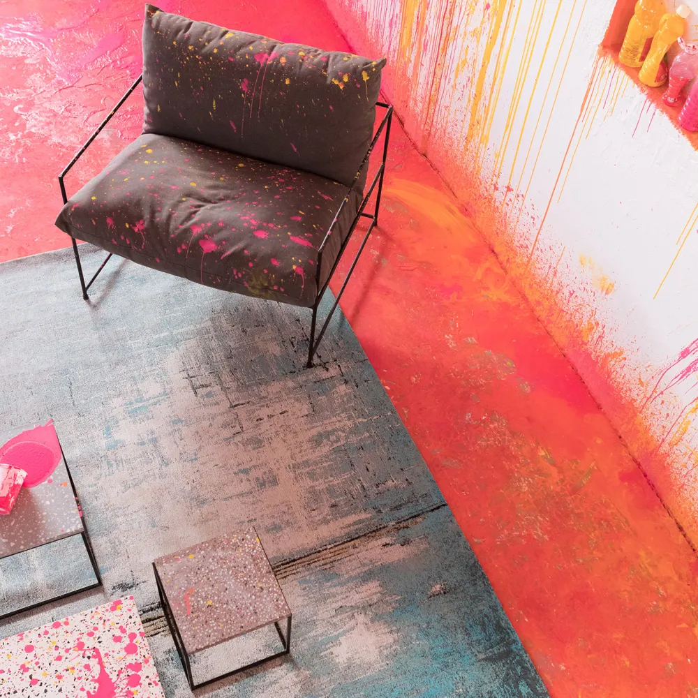 KARE Design Matot*Abstract Matto, Vaaleansininen 170x240cm