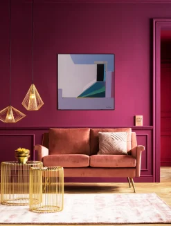 KARE Design Taulut*Abstract Shapes Kehystetty Taulu, Liila 113x113cm