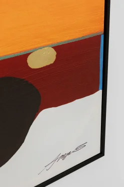 KARE Design Taulut*Abstract Shapes Kehystetty Taulu, Oranssi 73x143cm