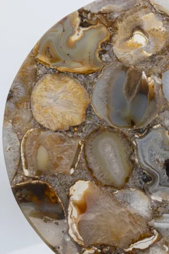 KARE Design Sohvapöydät*Agate Base Sivupöytä, Luonnonkivi, Metalli Ø25cm