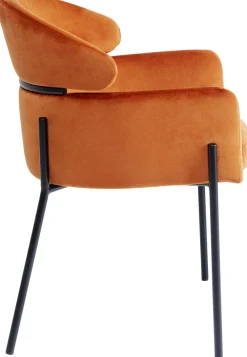 KARE Design Tuolit*Alexia Tuoli Käsinojilla, Samettia, Oranssi