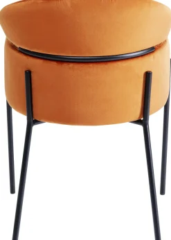 KARE Design Tuolit*Alexia Tuoli Käsinojilla, Samettia, Oranssi
