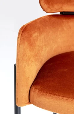 KARE Design Tuolit*Alexia Tuoli Käsinojilla, Samettia, Oranssi