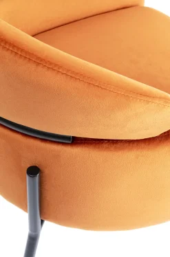 KARE Design Tuolit*Alexia Tuoli Käsinojilla, Samettia, Oranssi