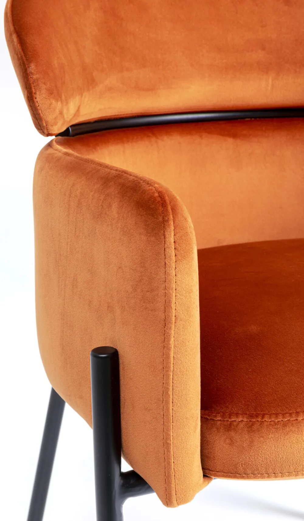 KARE Design Tuolit*Alexia Tuoli Käsinojilla, Samettia, Oranssi