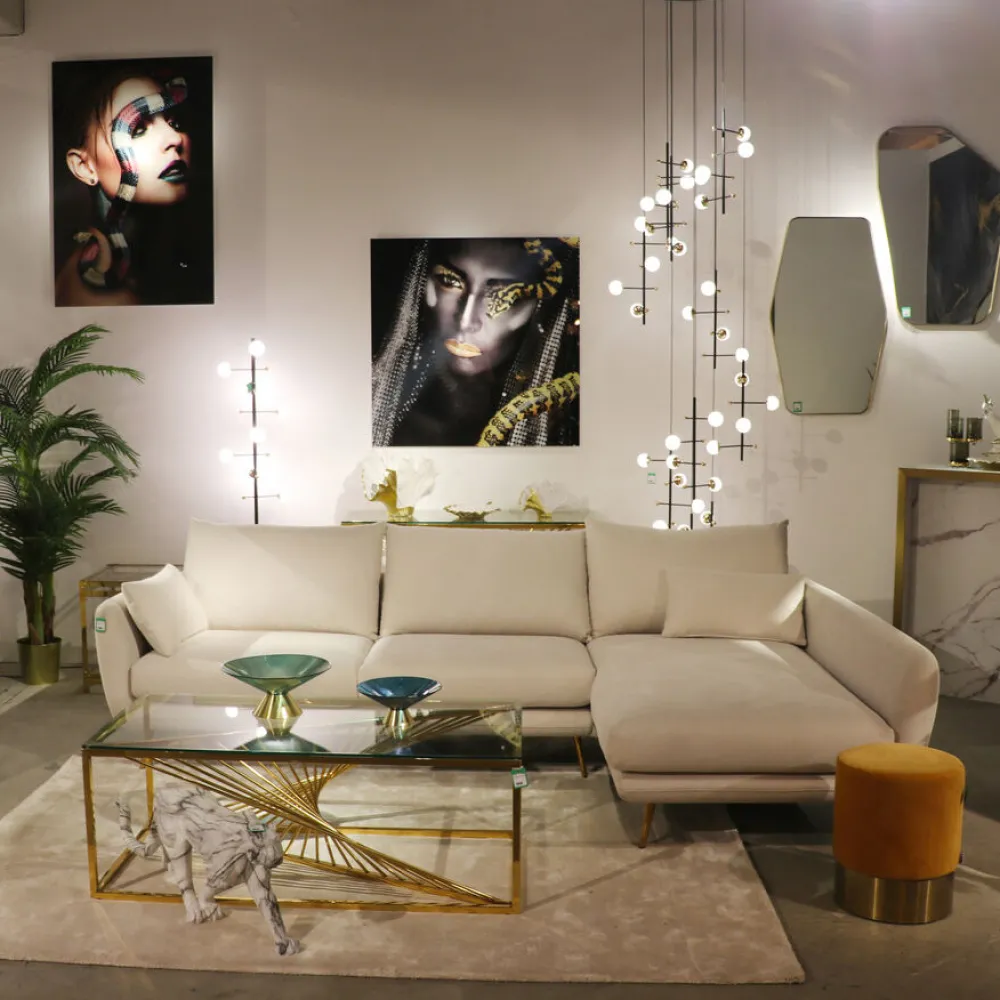 KARE Design Kulmasohvat*Amalfi Kulmasohva - Kermanvärinen, Oikea 275cm