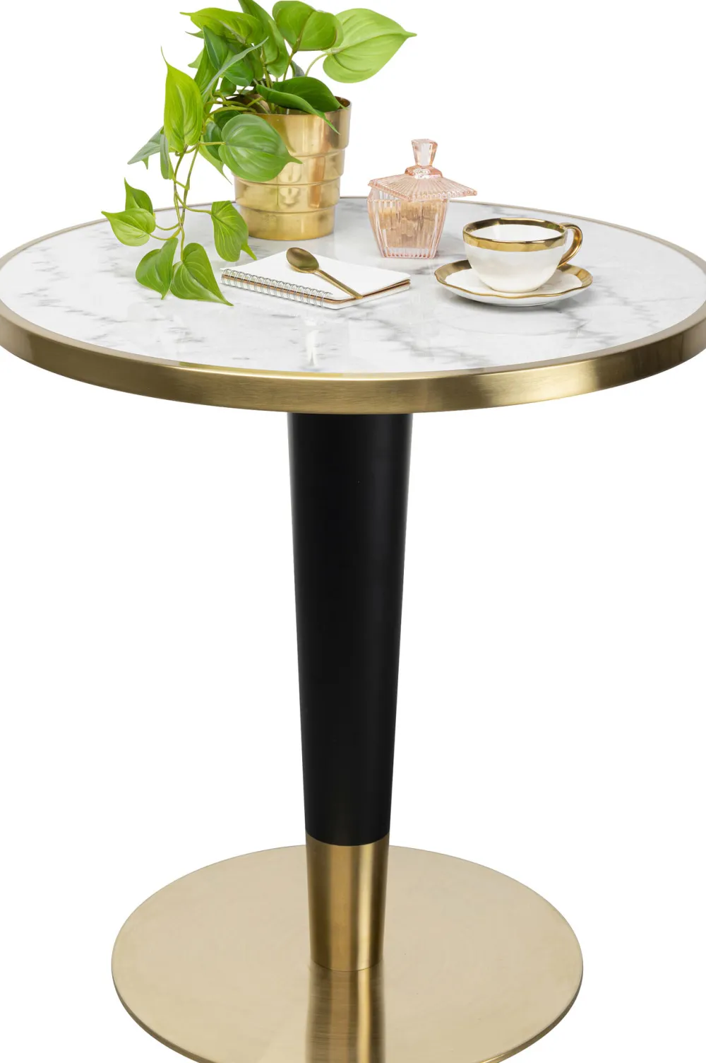 KARE Design Pöydät*Amalia Bistro Pöytä Marmori Ja Teräs Ø70cm