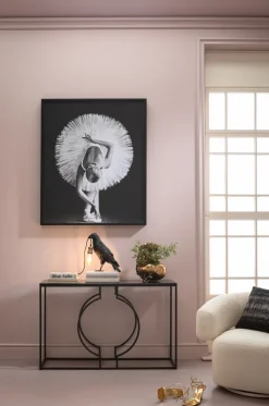 KARE Design Pöytävalaisimet*Animal Crow Varis Pöytävalaisin, Matta Musta 34cm