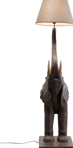 KARE Design Lattiavalaisimet|Olohuone*Animal Elephant Elefantti Lattiavalaisin 154cm