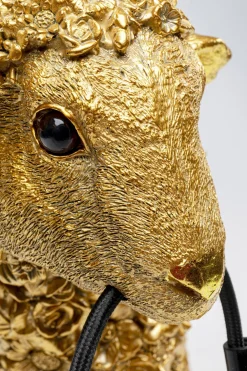 KARE Design Pöytävalaisimet*Animal Flower Sheep Lammas Pöytävalaisin, Kulta 36cm