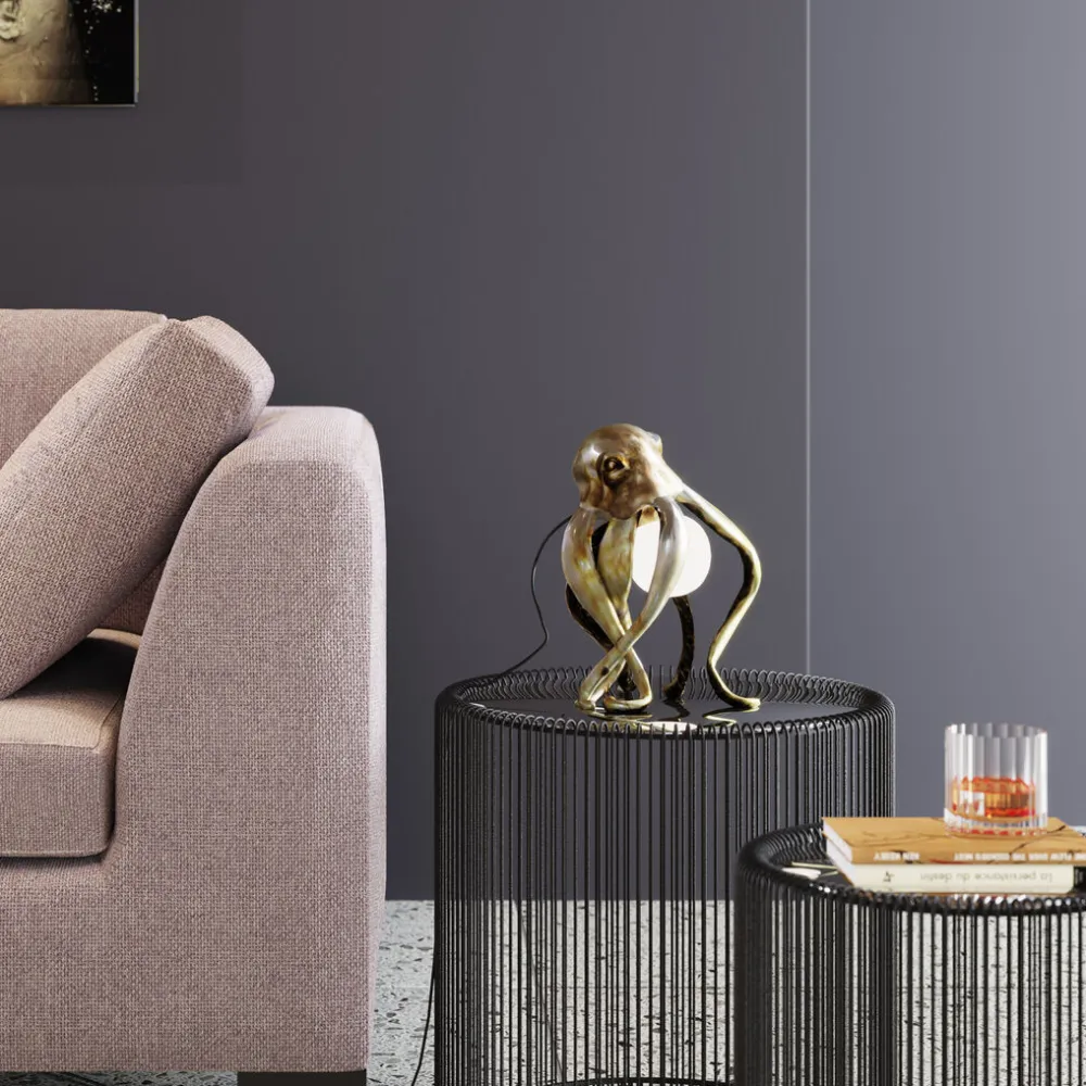 KARE Design Pöytävalaisimet*Animal Octopus Mustekala Pöytävalaisin 34cm