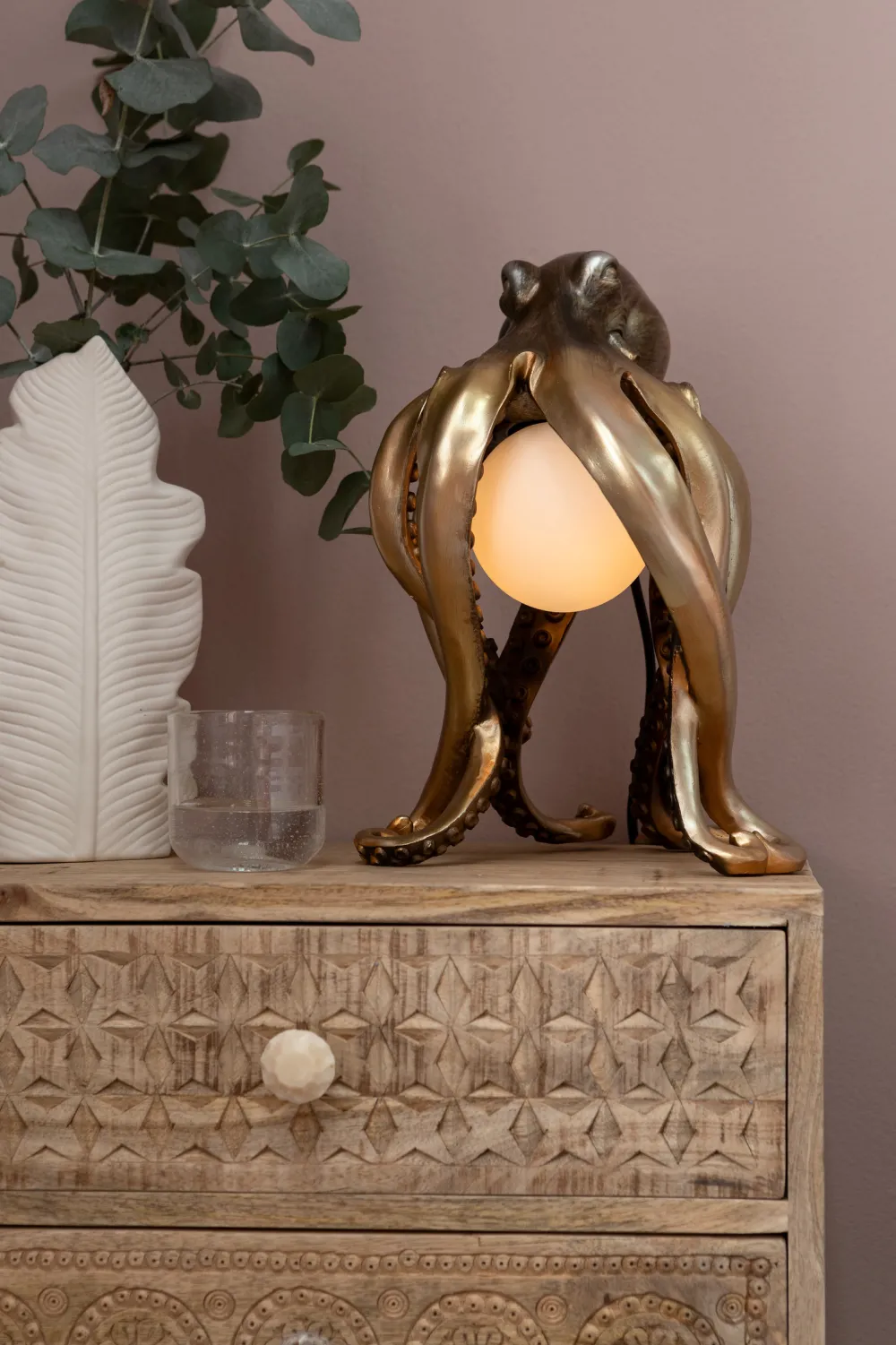 KARE Design Pöytävalaisimet*Animal Octopus Mustekala Pöytävalaisin 34cm