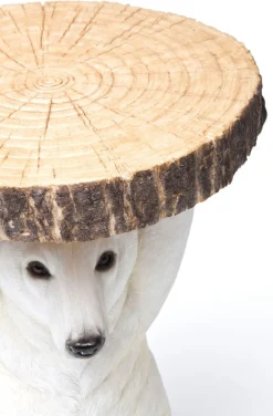 KARE Design Sohvapöydät*Animal Polar Bear Jääkarhu Sivupöytä Ø37cm