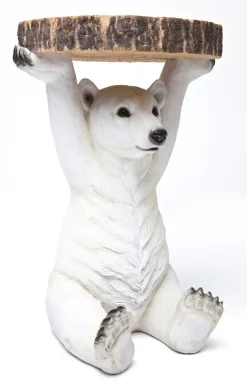 KARE Design Sohvapöydät*Animal Polar Bear Jääkarhu Sivupöytä Ø37cm
