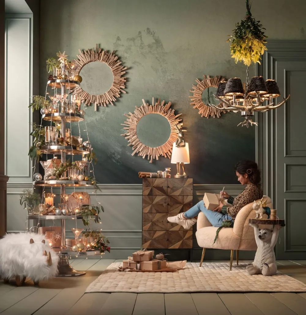 KARE Design Sohvapöydät*Animal Polar Bear Jääkarhu Sivupöytä Ø37cm