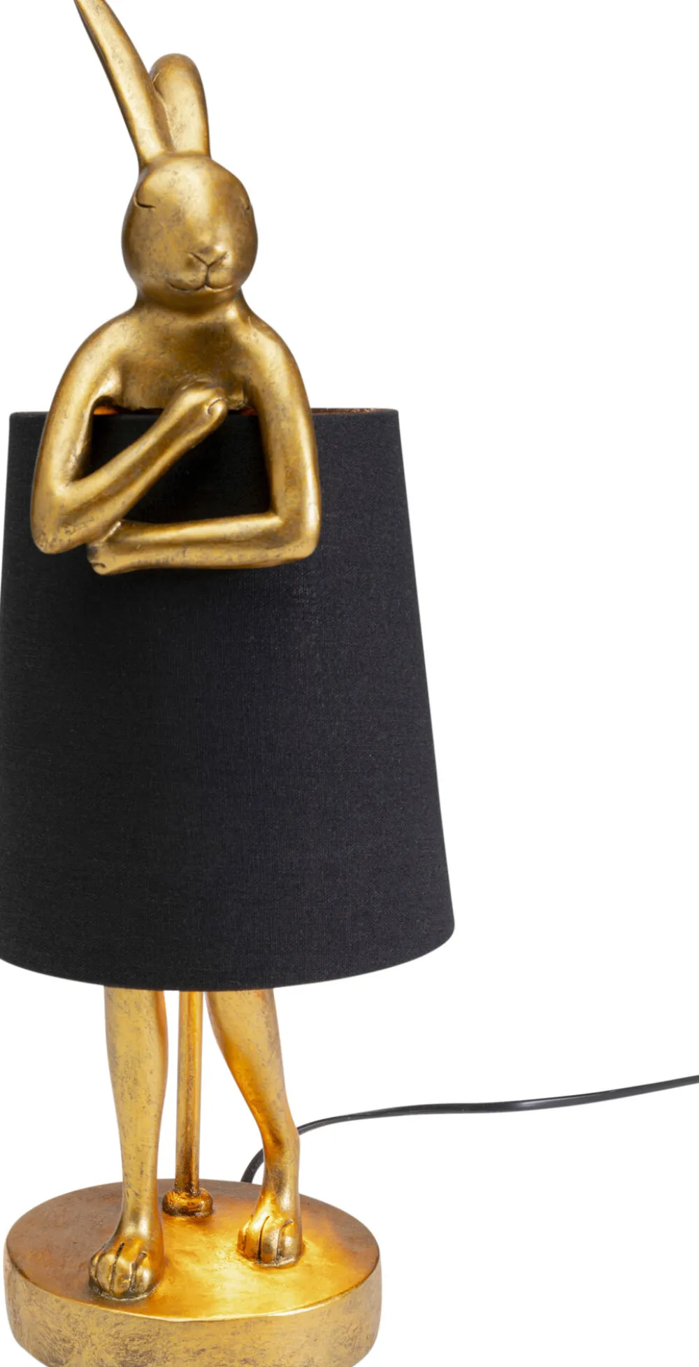 KARE Design Pöytävalaisimet*Animal Rabbit Kani, Pupu Pöytävalaisin Kulta/musta 50cm