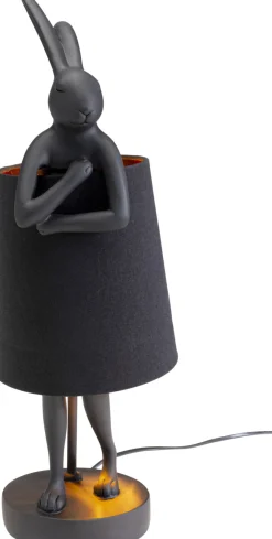 KARE Design Pöytävalaisimet*Animal Rabbit Kani, Pupu Pöytävalaisin Matta Musta 50cm