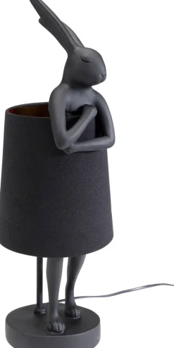 KARE Design Pöytävalaisimet*Animal Rabbit Kani, Pupu Pöytävalaisin Matta Musta 50cm