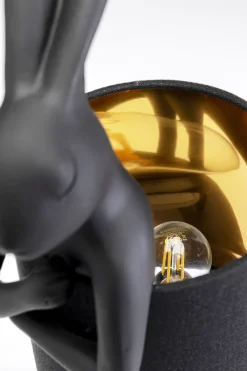 KARE Design Pöytävalaisimet*Animal Rabbit Kani, Pupu Pöytävalaisin Matta Musta 50cm