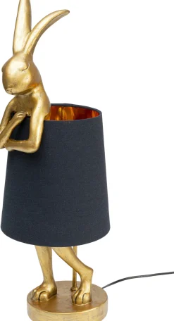 KARE Design Pöytävalaisimet*Animal Rabbit Pupu Pöytävalaisin, Pupulamppu, Kulta/musta 68cm