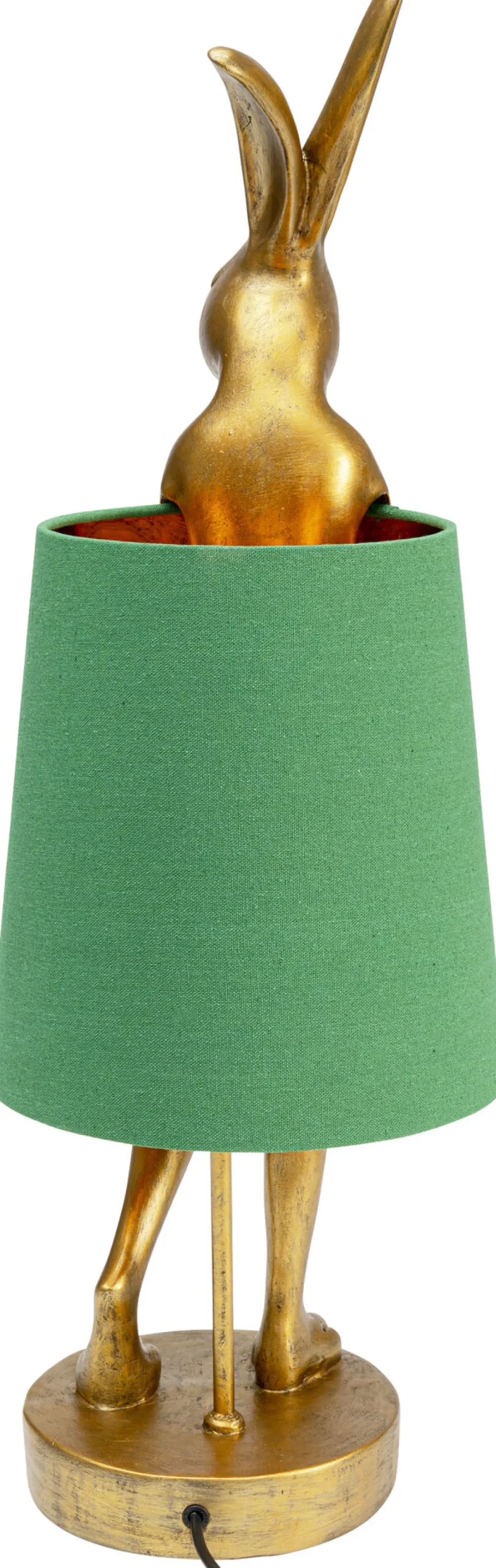 KARE Design Pöytävalaisimet*Animal Rabbit Pupu Pöytävalaisin, Pupulamppu, Kulta/vihreä 68cm
