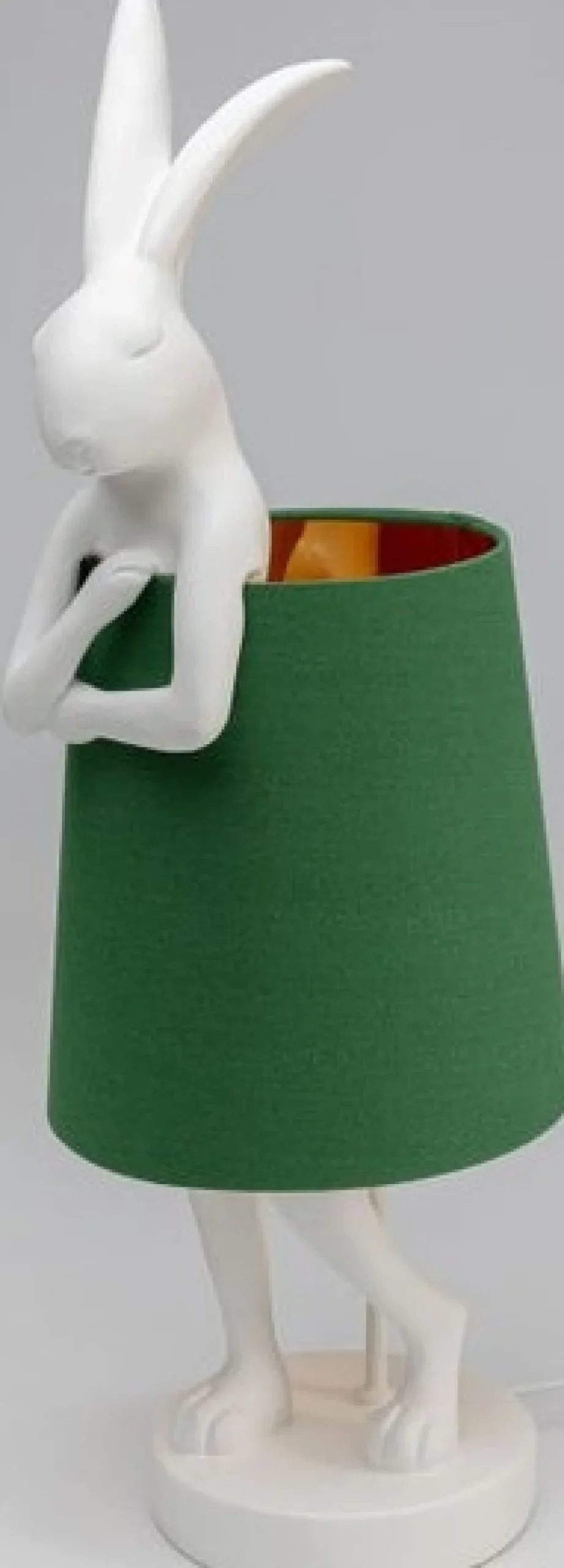 KARE Design Pöytävalaisimet*Animal Rabbit Pupu Pöytävalaisin, Pupulamppu, Valkoinen/vihreä 68cm