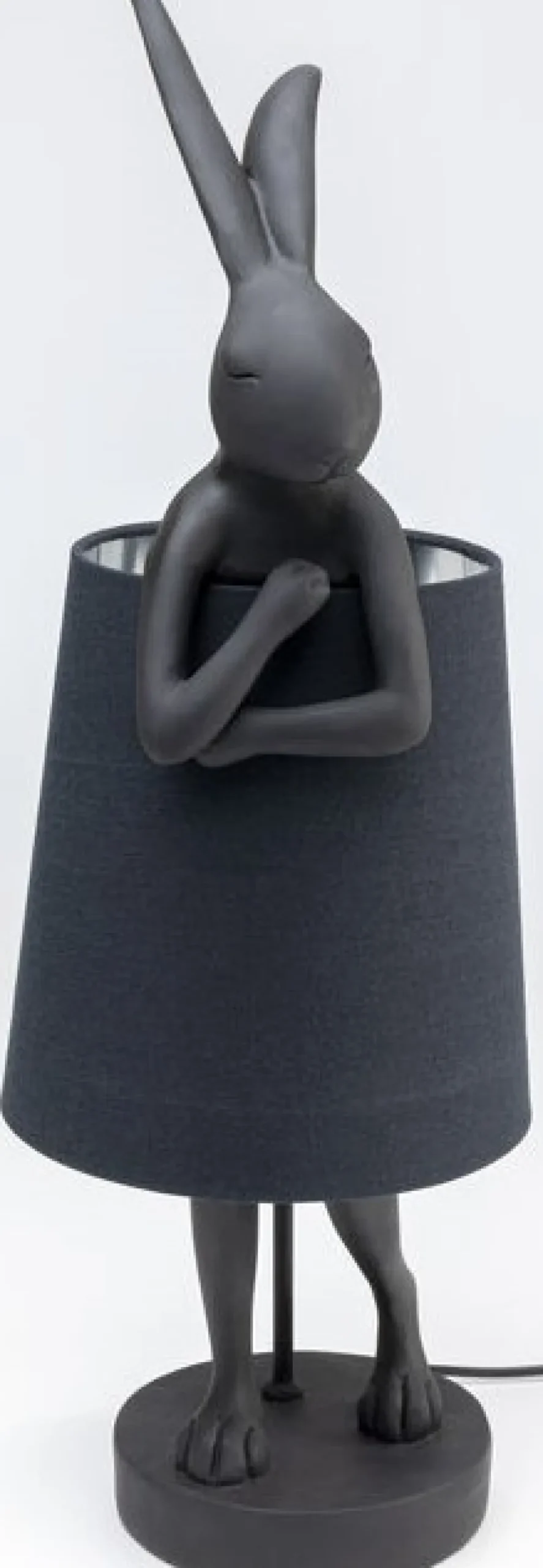 KARE Design Pöytävalaisimet*Animal Rabbit Pupu Pöytävalaisin, Pupulamppu, Matta Musta 68cm