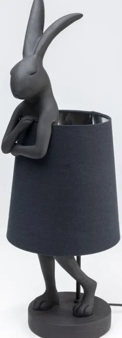 KARE Design Pöytävalaisimet*Animal Rabbit Pupu Pöytävalaisin, Pupulamppu, Matta Musta 68cm