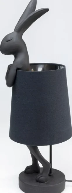 KARE Design Pöytävalaisimet*Animal Rabbit Pupu Pöytävalaisin, Pupulamppu, Matta Musta 68cm
