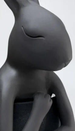 KARE Design Pöytävalaisimet*Animal Rabbit Pupu Pöytävalaisin, Pupulamppu, Matta Musta 68cm