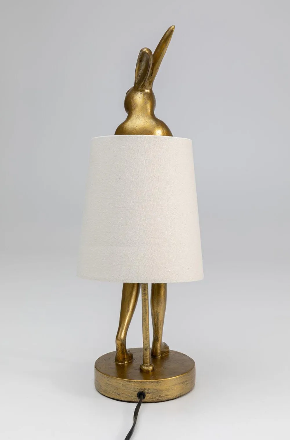 KARE Design Pöytävalaisimet*Animal Rabbit Pupu Pöytävalaisin, Pupulamppu, Kulta/valkoinen 50cm