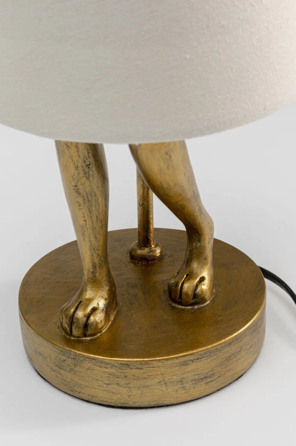 KARE Design Pöytävalaisimet*Animal Rabbit Pupu Pöytävalaisin, Pupulamppu, Kulta/valkoinen 50cm