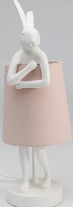 KARE Design Pöytävalaisimet*Animal Rabbit Pupu Pöytävalaisin, Pupulamppu, Valkoinen/roosa 50cm