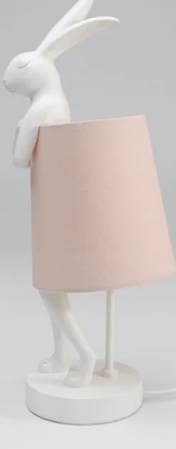 KARE Design Pöytävalaisimet*Animal Rabbit Pupu Pöytävalaisin, Pupulamppu, Valkoinen/roosa 50cm