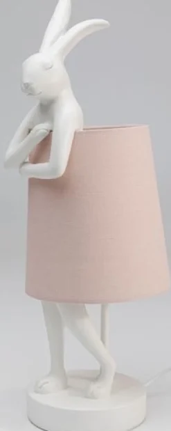 KARE Design Pöytävalaisimet*Animal Rabbit Pupu Pöytävalaisin, Pupulamppu, Valkoinen/roosa 50cm