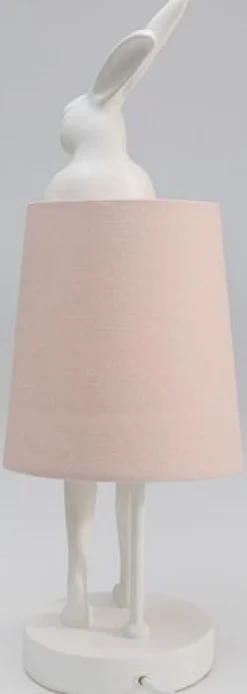 KARE Design Pöytävalaisimet*Animal Rabbit Pupu Pöytävalaisin, Pupulamppu, Valkoinen/roosa 50cm