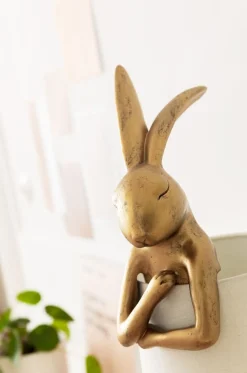 KARE Design Pöytävalaisimet*Animal Rabbit Pöytävalaisin, Pupu-lamppu - Kulta/valkoinen 68cm