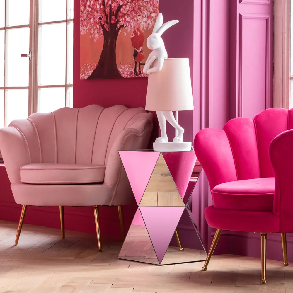 KARE Design Pöytävalaisimet*Animal Rabbit Pöytävalaisin, Pupu-lamppu - Vaaleanpun./valkoinen 68cm