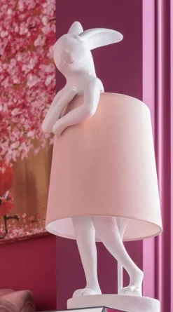 KARE Design Pöytävalaisimet*Animal Rabbit Pöytävalaisin, Pupu-lamppu - Vaaleanpun./valkoinen 68cm