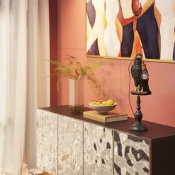 KARE Design Pöytävalaisimet*Animal Sitting Crow Varis Pöytävalaisin, Matta Musta 61cm