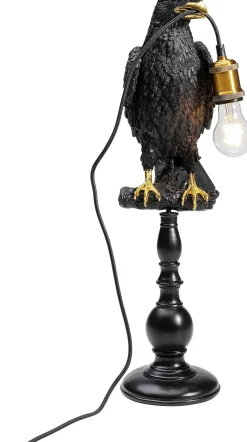 KARE Design Pöytävalaisimet*Animal Sitting Crow Varis Pöytävalaisin, Matta Musta 61cm