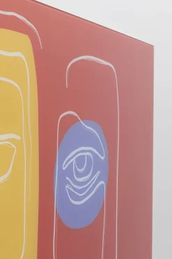 KARE Design Taulut*Art Face Lasitaulu, Punainen 100x100cm