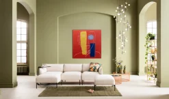 KARE Design Taulut*Art Face Lasitaulu, Punainen 100x100cm