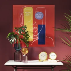 KARE Design Taulut*Art Face Lasitaulu, Punainen 100x100cm