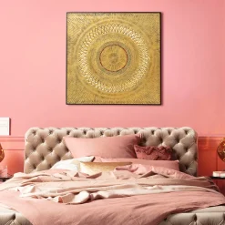 KARE Design Taulut*Art Geometric Circle Gold Taulu 120x120cm