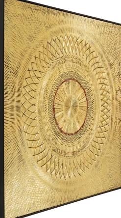 KARE Design Taulut*Art Geometric Circle Gold Taulu 120x120cm