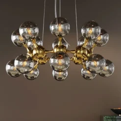 KARE Design Riippuvalaisimet*Atomic Balls Riippuvalaisin, Messinki Ø74cm