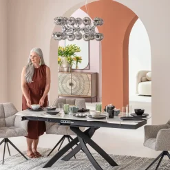 KARE Design Riippuvalaisimet*Atomic Balls Riippuvalaisin Hopea Ø74cm