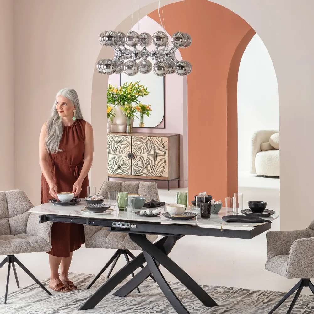 KARE Design Riippuvalaisimet*Atomic Balls Riippuvalaisin Hopea Ø74cm